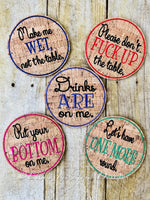 EJD ITH Adult Humor Coasters