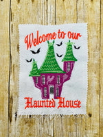 EDJ Welcome Watercolor Halloween Haunted House