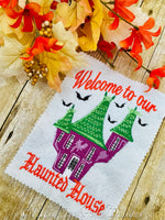 EDJ Welcome Watercolor Halloween Haunted House