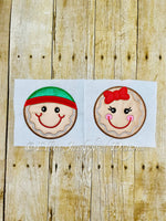 EJD Christmas Gingerbread Boy and Girl Applique set