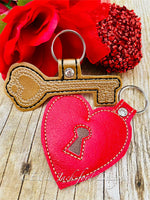 EJD ITH Heart and Key  Key Fob