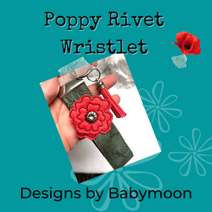 DBB Poppy Rivet Wristlet Keyfob 5x7 6x10 8x12
