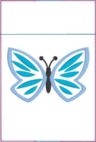 DBB Primavera Butterfly Pen Pocket In The Hoop (ITH) Embroidery Design