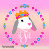 MDH Princess Bunny Monogram Frame SVG