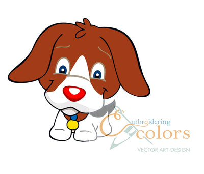 EC Puppy 5 Hound Dog Clipart, SVG, Sublimation