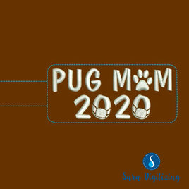 SD Pug Mom Keyfob