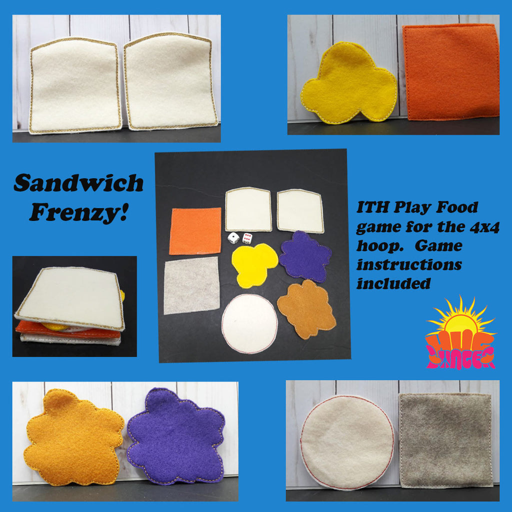 HL ITH Sandwich Frenzy Play Food and Game HL5766 embroidery file