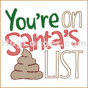 HL Santa's List TP HL2386 embroidery file