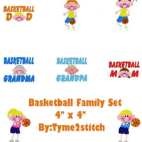 TIS Basketball Family Embroidery Set