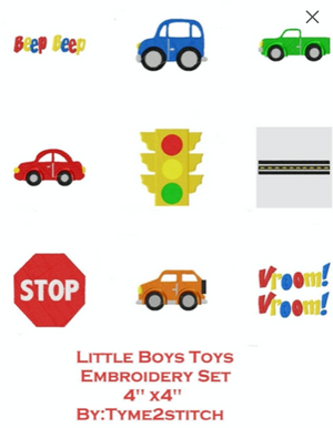 TIS Little boys toys embroidery set