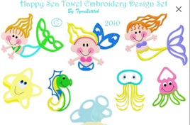 TIS Happy sea mermaid embroidery set
