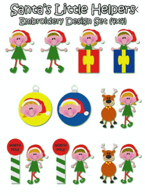 TIS Santa's little helpers embroidery  set