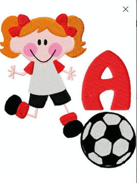 TIS Soccer Player Girl Font Set