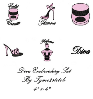 TIS Diva Embroidery Design Set