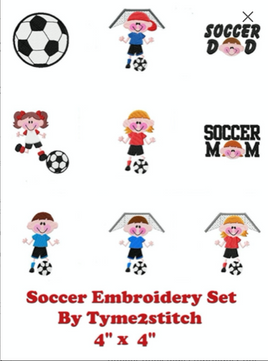 TIS Soccer Stick Kids Embroidery Set