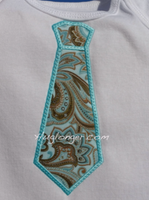 HL Applique Tie embroidery file
