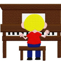TIS Olivers piano recital stick kid embroidery design