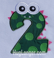 HL Applique Monster Two embroidery file HL1075