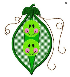 TIS New 2 sweet peas applique design
