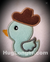 HL Applique Rubber Duck Cowboy HL2216 embroidery file