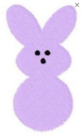 TIS Purple bunny embroidery design