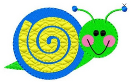 TIS Embroidered little snail
