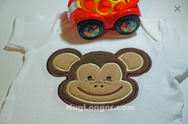 HL Applique Monkey embroidery file HL1067