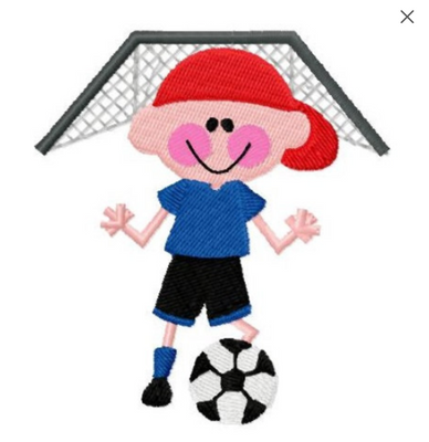 TIS Soccer Player Embroidery
