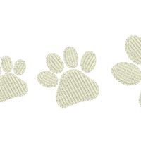 DBB Tiny Paw Print Embroidery Design - Four Sizes  0.5", 0.75", 1", 1.5"
