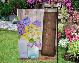 TSS Spring Lilac Floral Mason Jar Garden Flag sublimation design