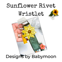 DBB Sunflower Rivet Wristlet Keyfob 5x7 6x10 8x12