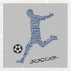 TD - Male Soccer Word Art
