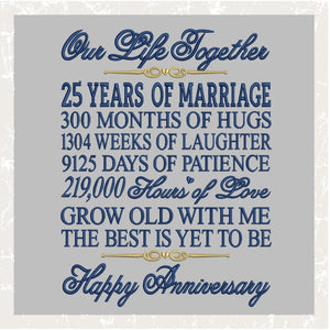 TD - 25th Wedding Anniversary Saying