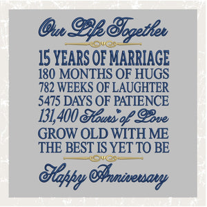 TD - 15th Wedding Anniversary Saying