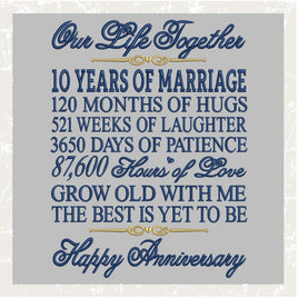 TD -10th Wedding Anniversary Saying
