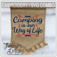 TD - Camping way of life Embroidery SVG Sublimation