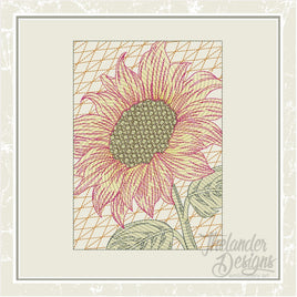 TD - Rectangle Sunflower Stipple Block:  2
