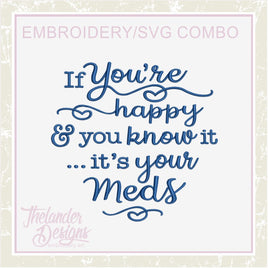 TD - Meds Embroidery and SVG File