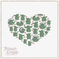 TD -  T1833 The Kid Heart SVG and Embroidery Combo