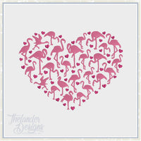 TD -  T1847 Flamingo Heart design details: