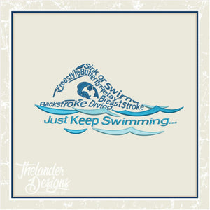 TD - Swimmer Word Art