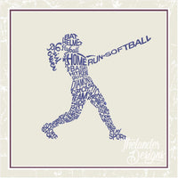 TD - Girls Softball Word Art