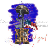 DADG Thank you Military Design  - Sublimation PNG
