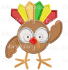 BBE Applique Baby Thanksgiving Turkey
