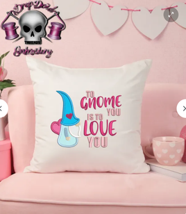 DDT to gnome you male gnome valentines applique embroidery design