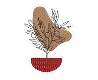 OE Olive Tree in Pot Embroidery Design