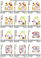 BCD Whimsical House Applique set bundle