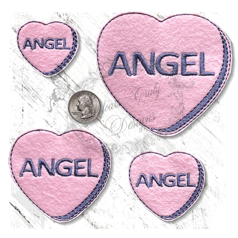 YTD  Candy Heart Angel Valentines felties