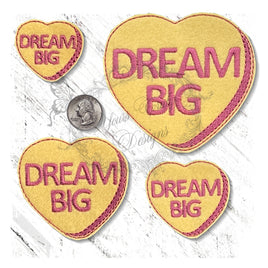 YTD Candy Heart Dream Big Valentines felties