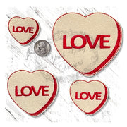 YTD  Candy Heart Love Valentines felties